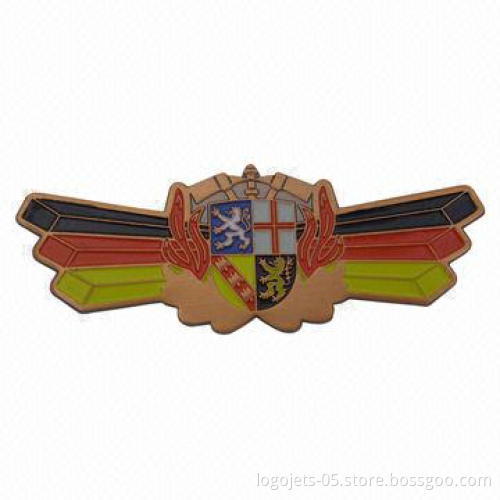 Brass/Iron-stamped Soft Enamel Lapel Pin, Available in Various Plating